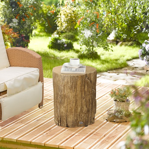 Tree stump stool concrete - tree,